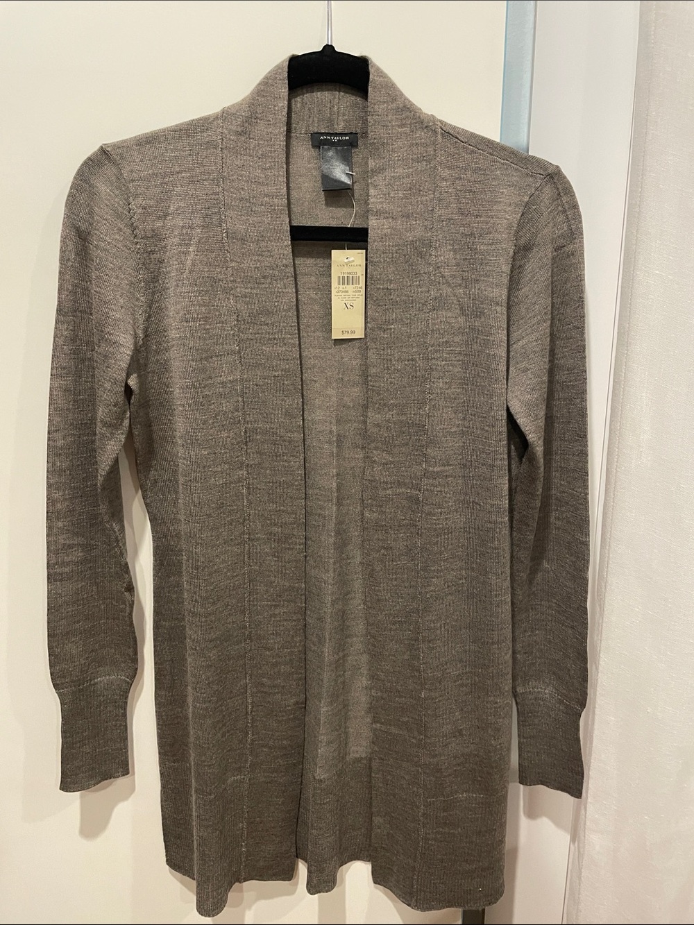 And Taylor Lightweight Open Front Cardigan - gray